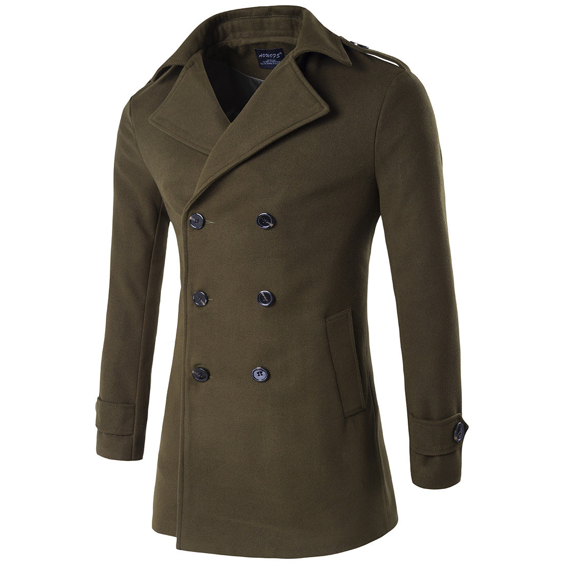 Double-breasted trench coat men