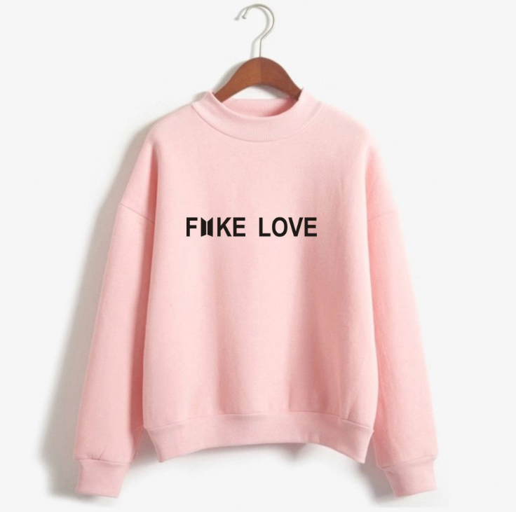 Maglione collo alto Fake Love