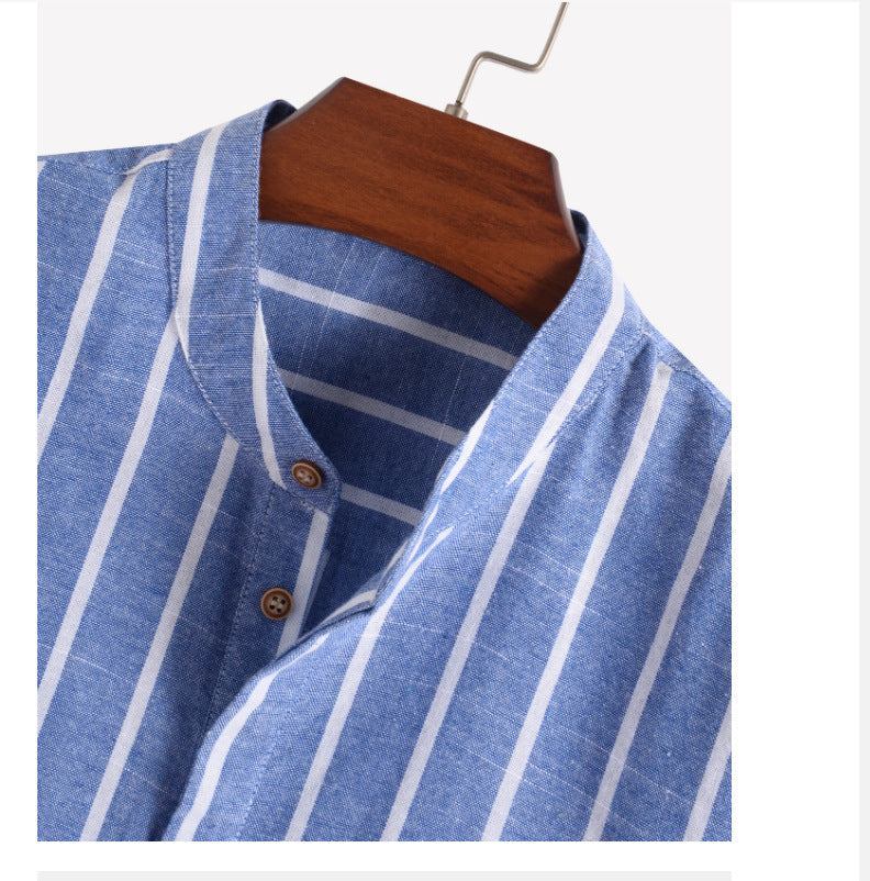 Striped Linen Men's Shirt