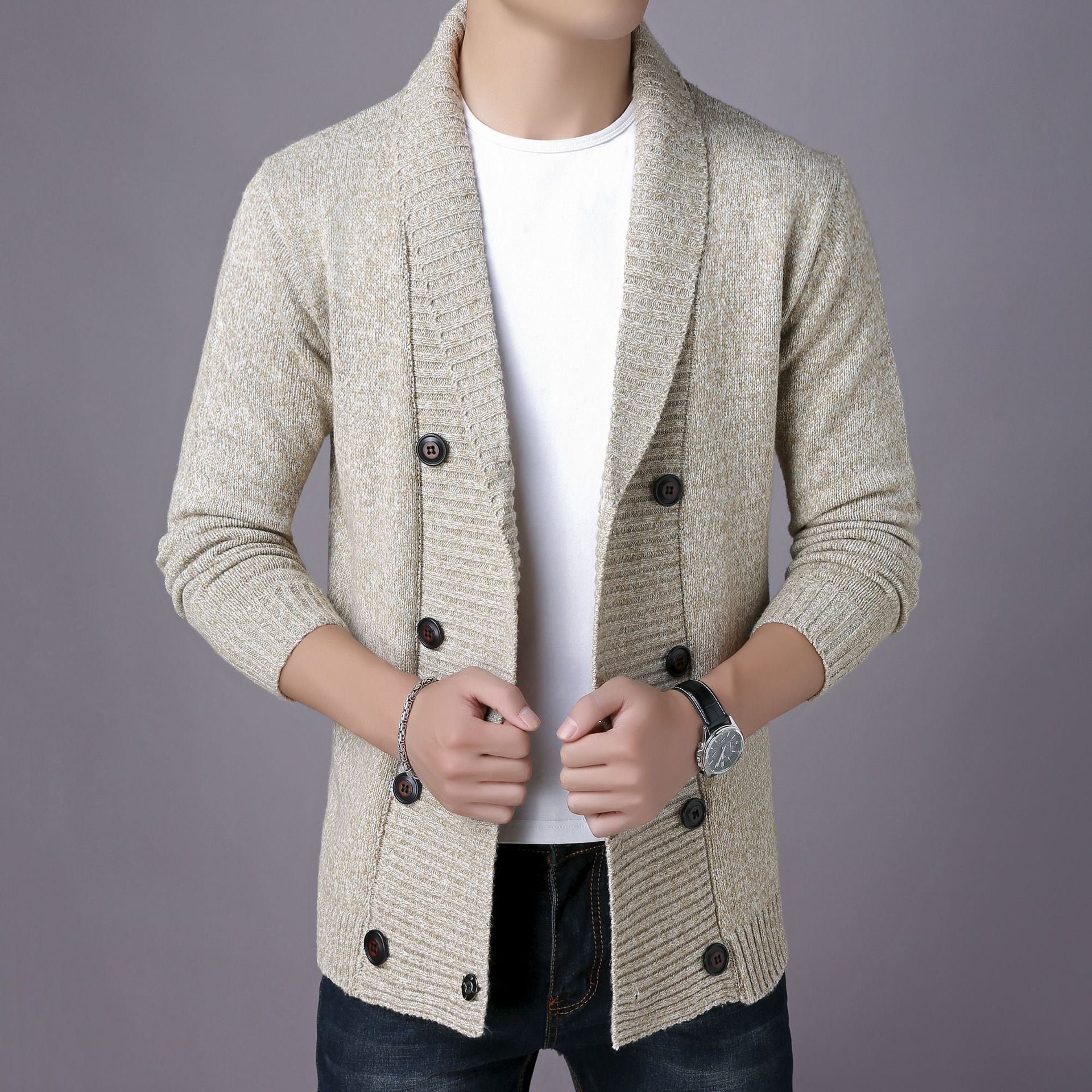 Youth Double Breasted Cardigan Sweater