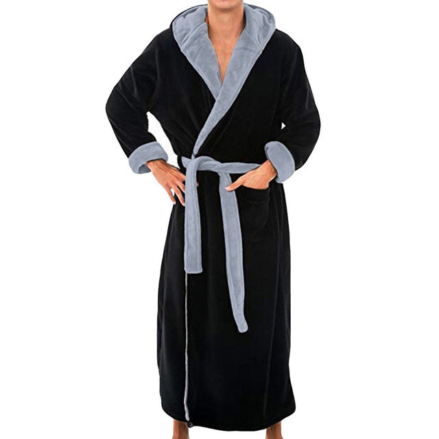 Men BathRobe Hooded Thick Casual Winter wear suit