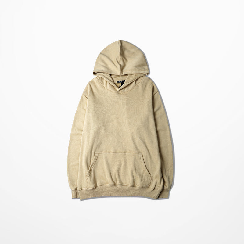 Solid Color Loose Shoulder Hoodie