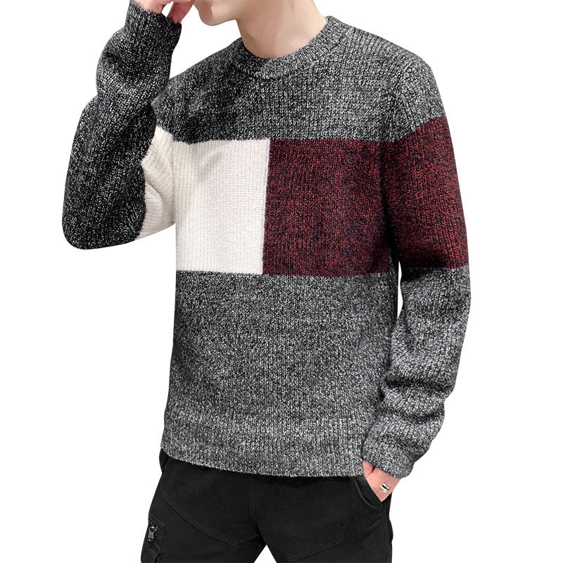 Maglione casual a maniche lunghe e scollo tondo 