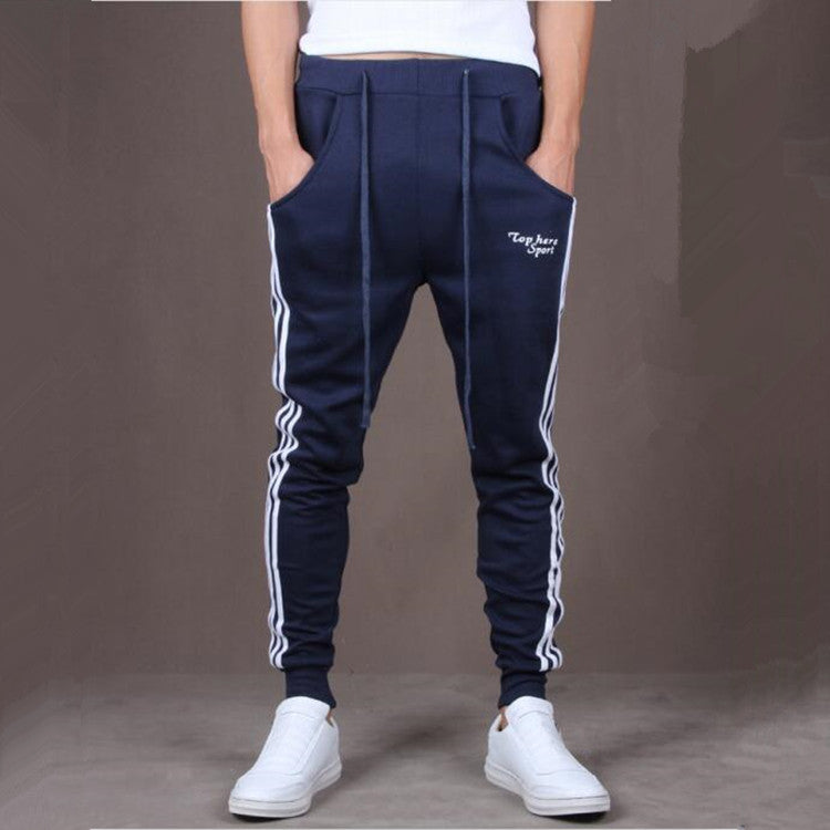 Side three bar casual trousers