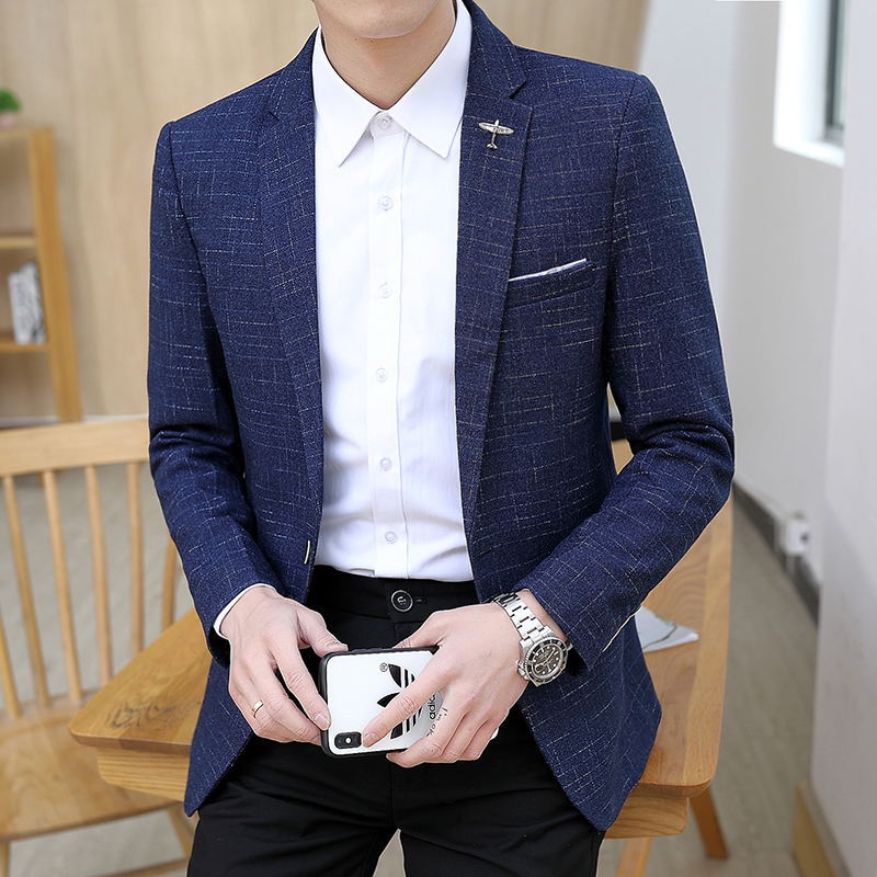 Men's Thin Slim-fit Dark Pattern Blazer