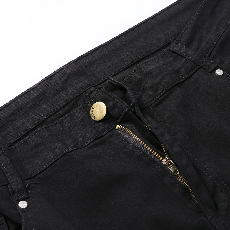 Men's casual black jeans