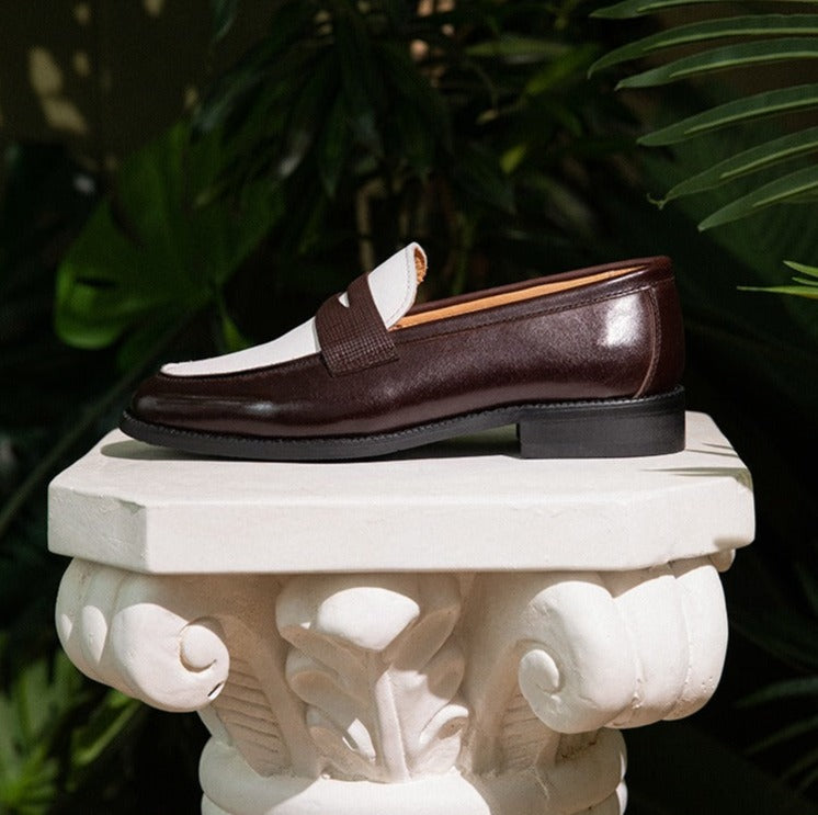 Paris Contrast Penny Loafers