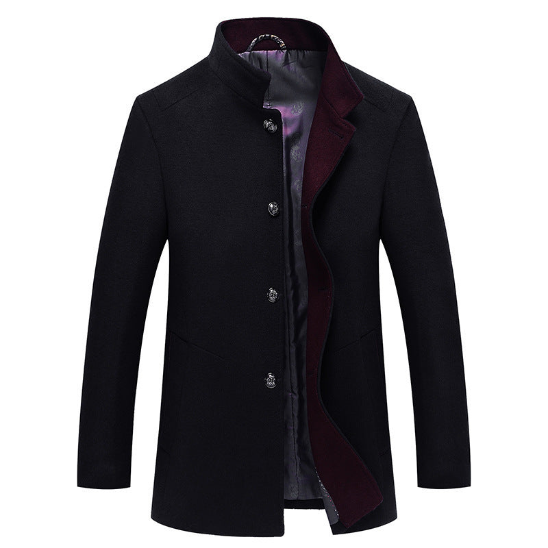 Slim-fit Youth Mid-length Single-breasted Trench Coat