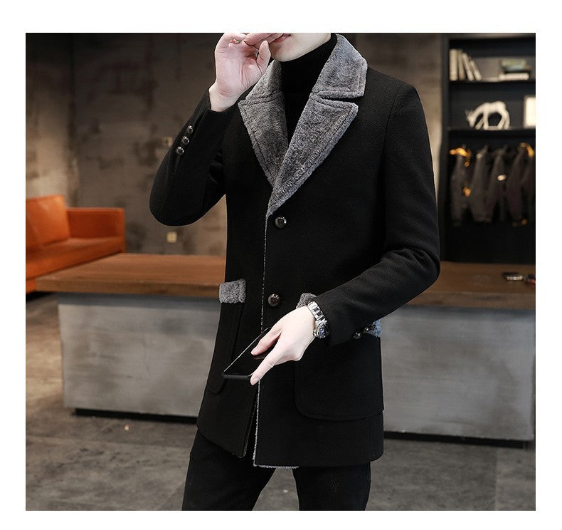 Fur And Leather Overcoat for men