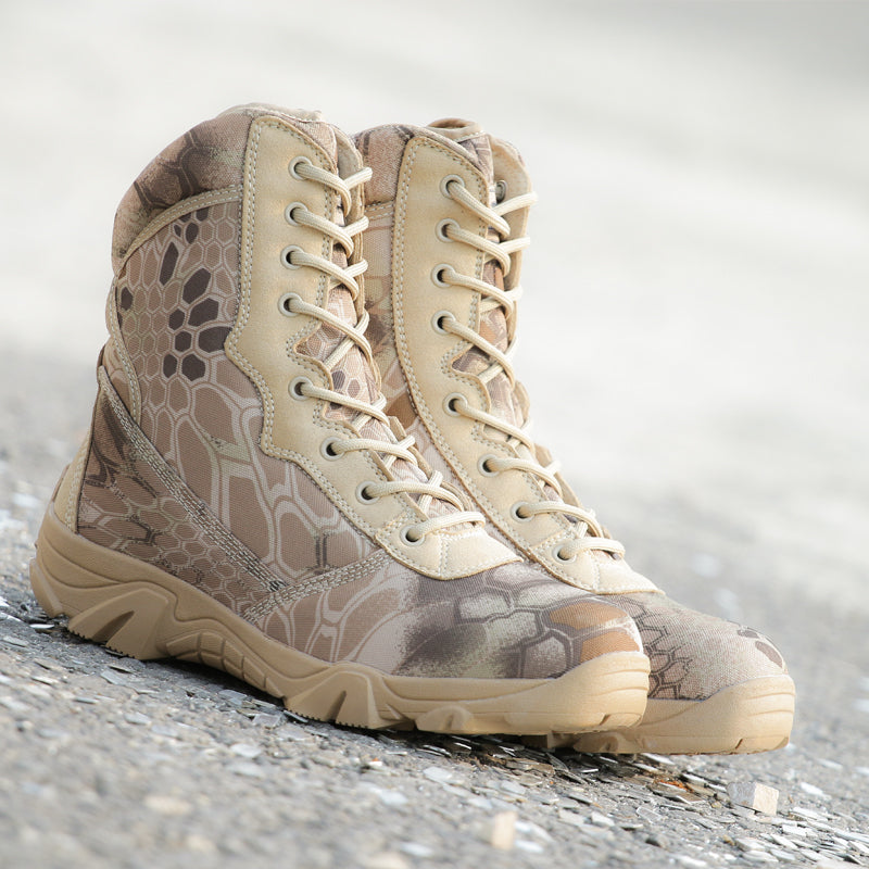 Python pattern desert tactical boots