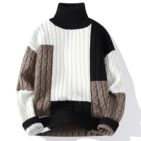Turtleneck Pullover Thick Sweater men