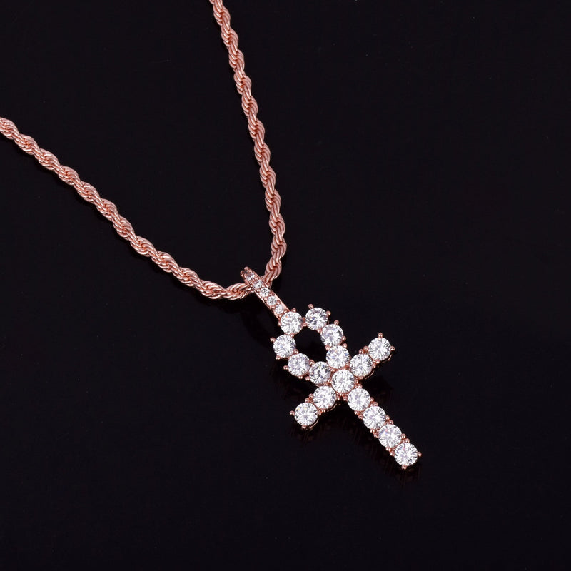 Diamond cross pendant necklace