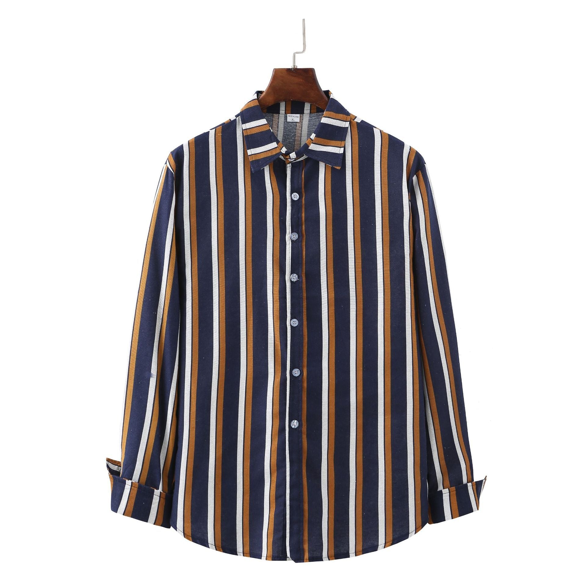 Men's long sleeve striped shirt