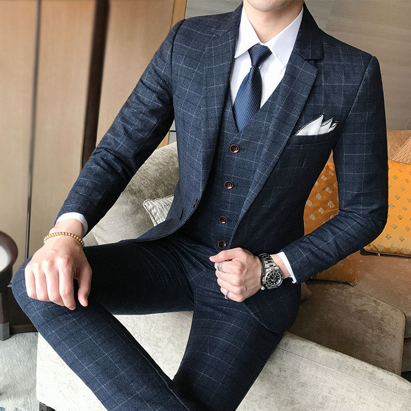 Korean slim fit suit for young guys