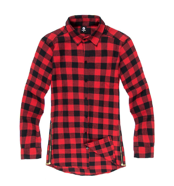 Streetwear Urban Clothing Hip hop Men Plaid Shirt