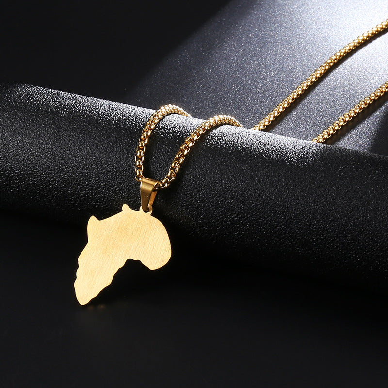 Africa map necklace pendant