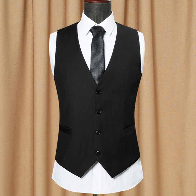 British Style Double-Breasted Casual Suit Vest