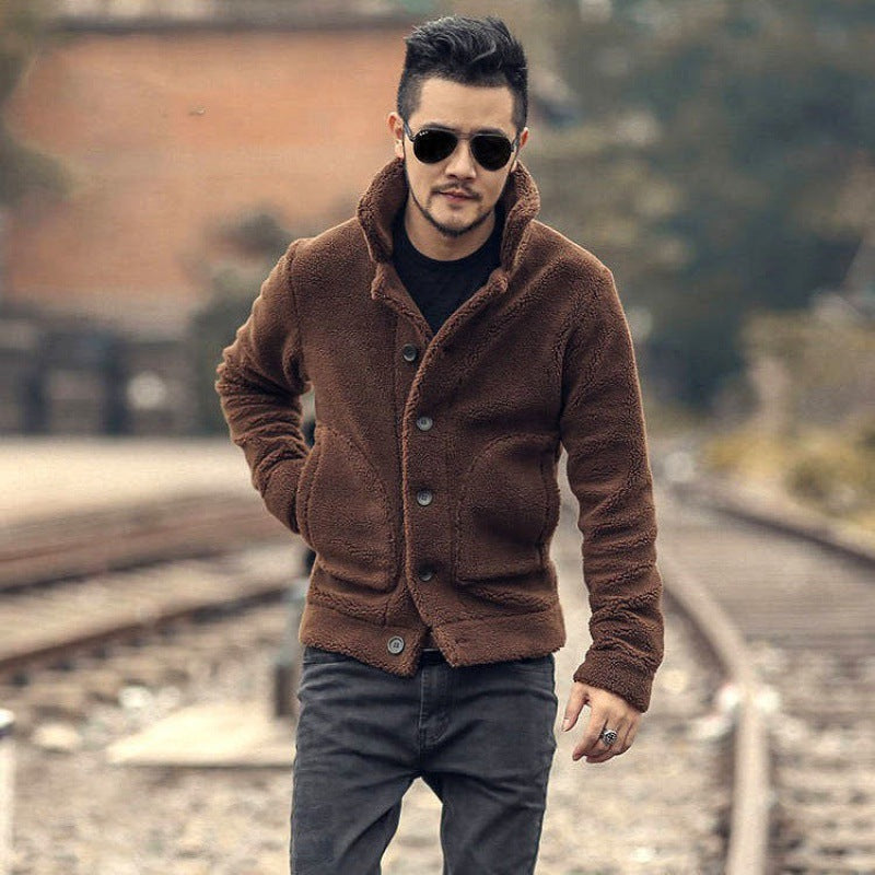 Warm Lamb Plush Men's Jacket