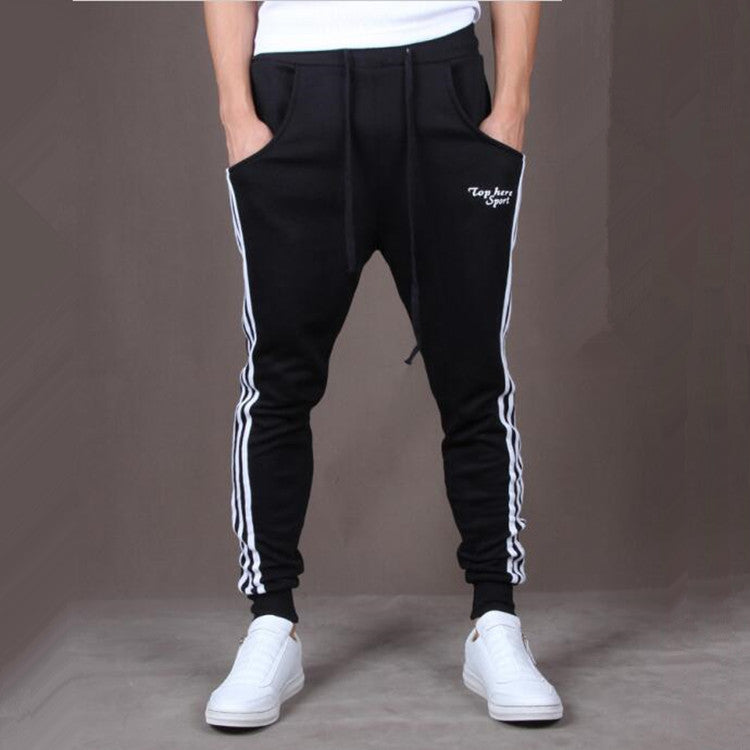 Side three bar casual trousers