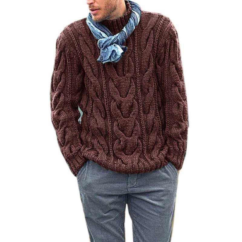 Maglione imbottito a maniche lunghe da uomo alla moda