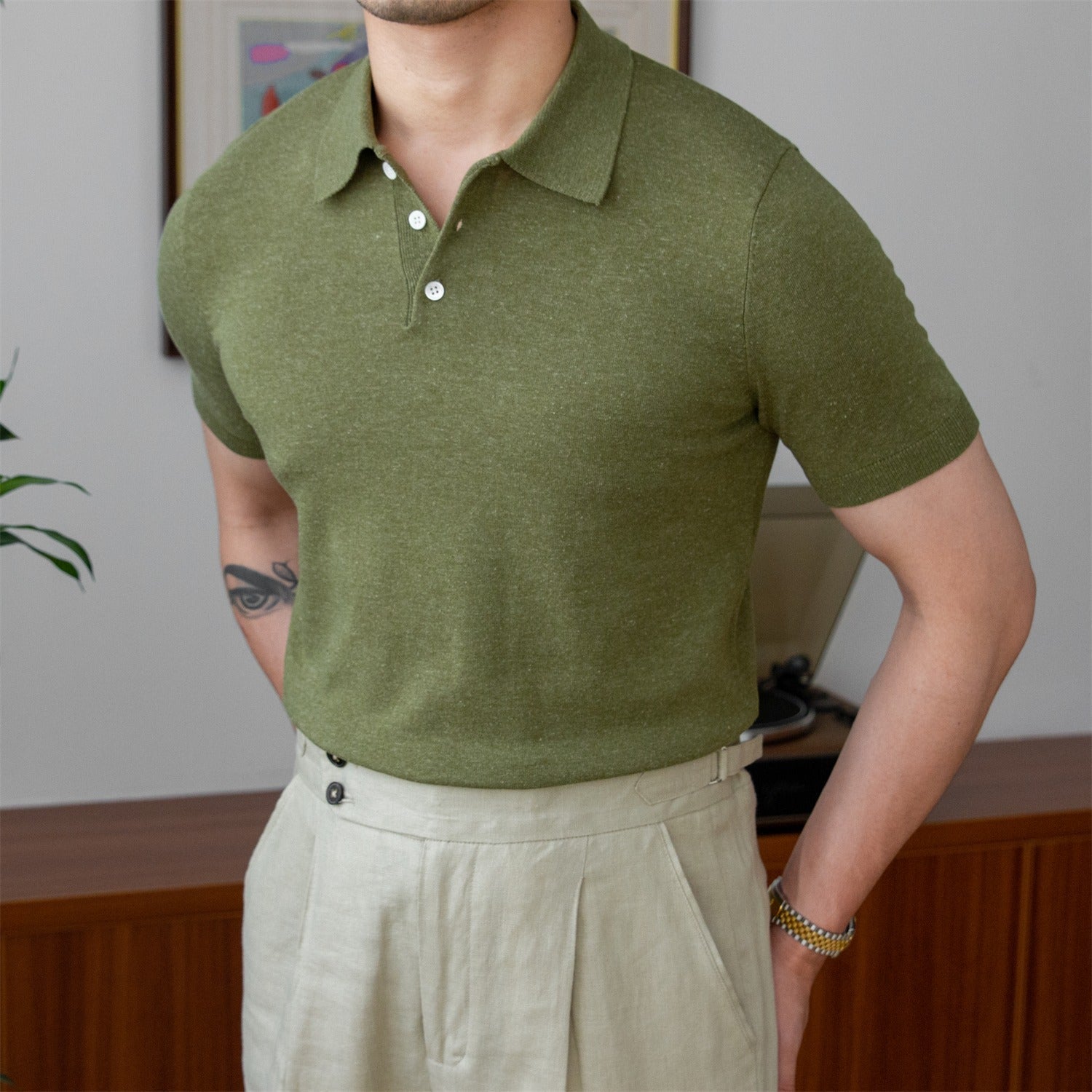 Rome Knitted Polo Shirt