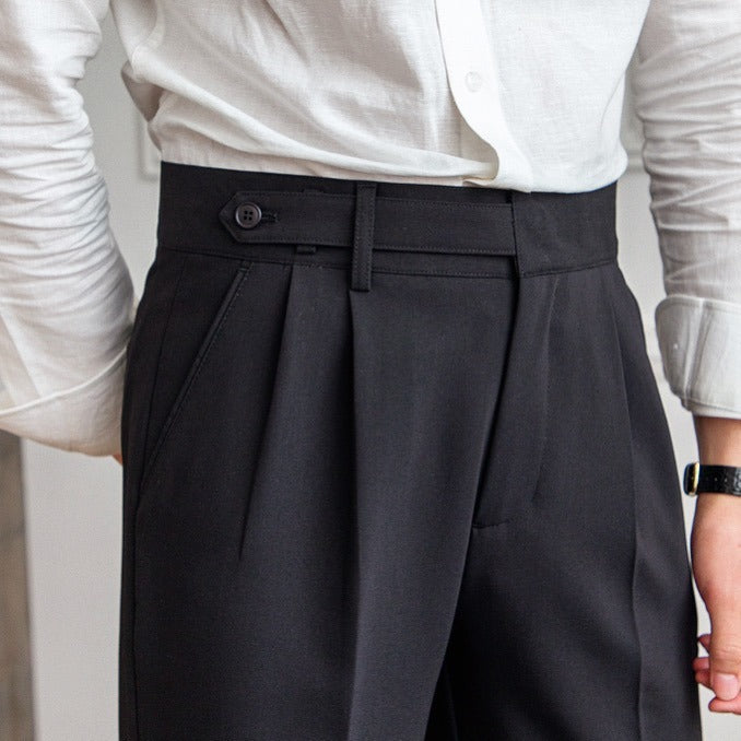 Buckle Straight Business Suit Pants