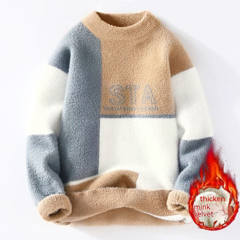 Mink Men's Warm Bottoming Trendy Sweater