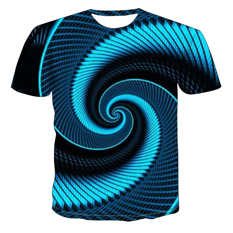 Sea Wave Digital Print Breathable T-shirt