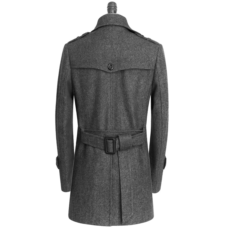 Autumn And Winter Wool Men's Cashmere trench Coat