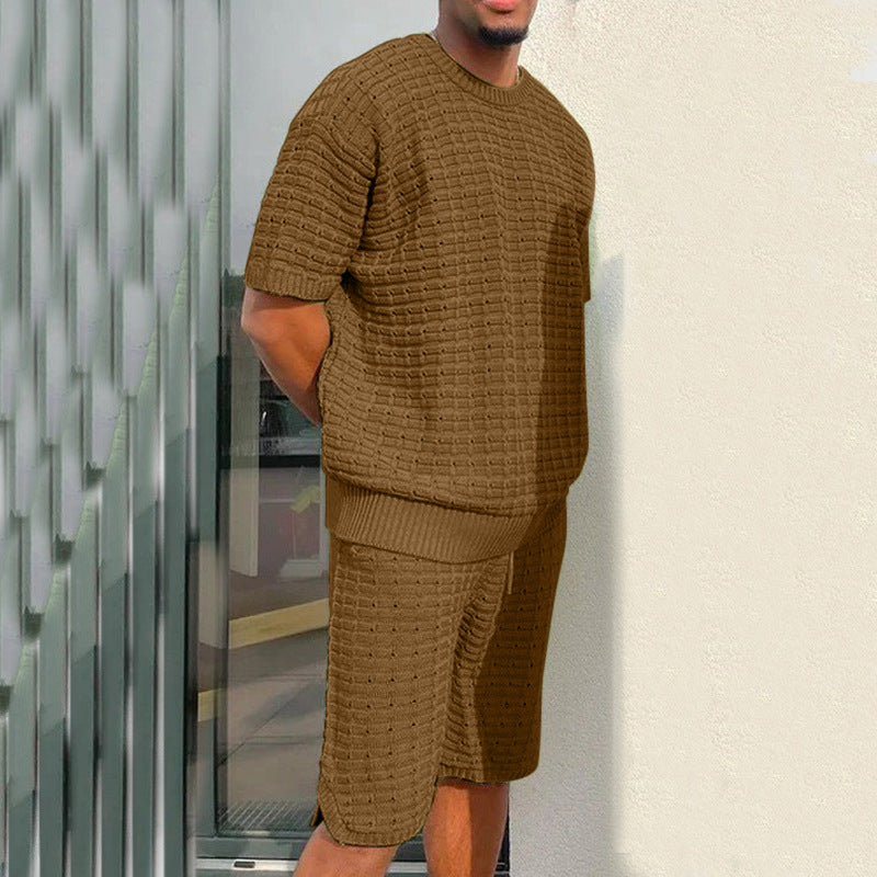 Men's Summer 2 Pieces Shirt And Short Set