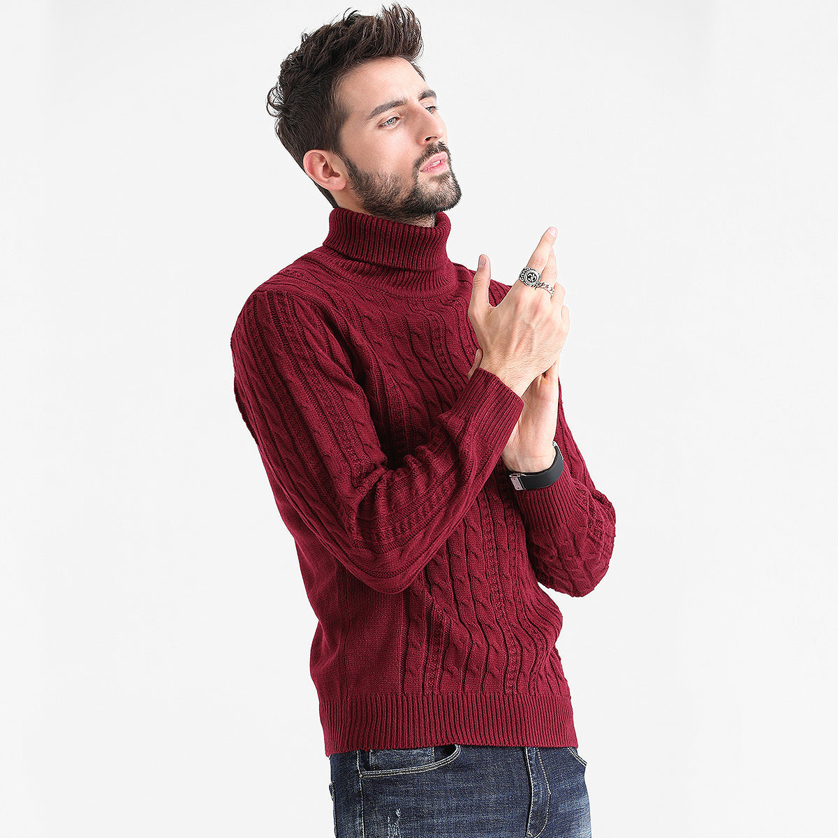 Maglione da uomo alla moda con pullover transfrontaliero