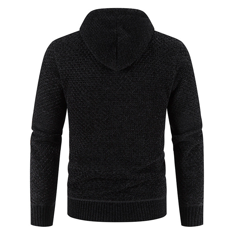 Maglione con cappuccio da uomo in peluche grande