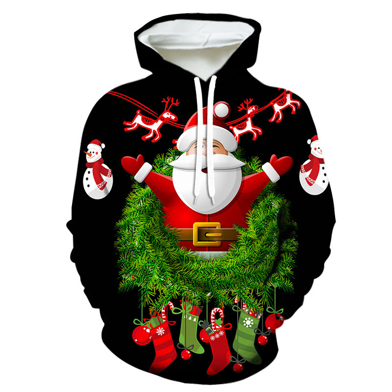 Sudadera con capucha navideña de Papá Noel