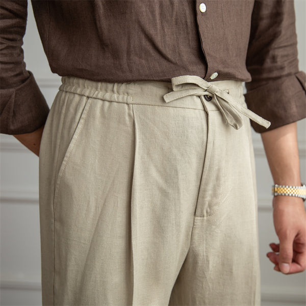 Pantalones casuales con cordón fino informal