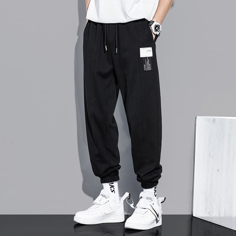 Men's White Sweatpants Drawstring Foot Close Casual Leisure