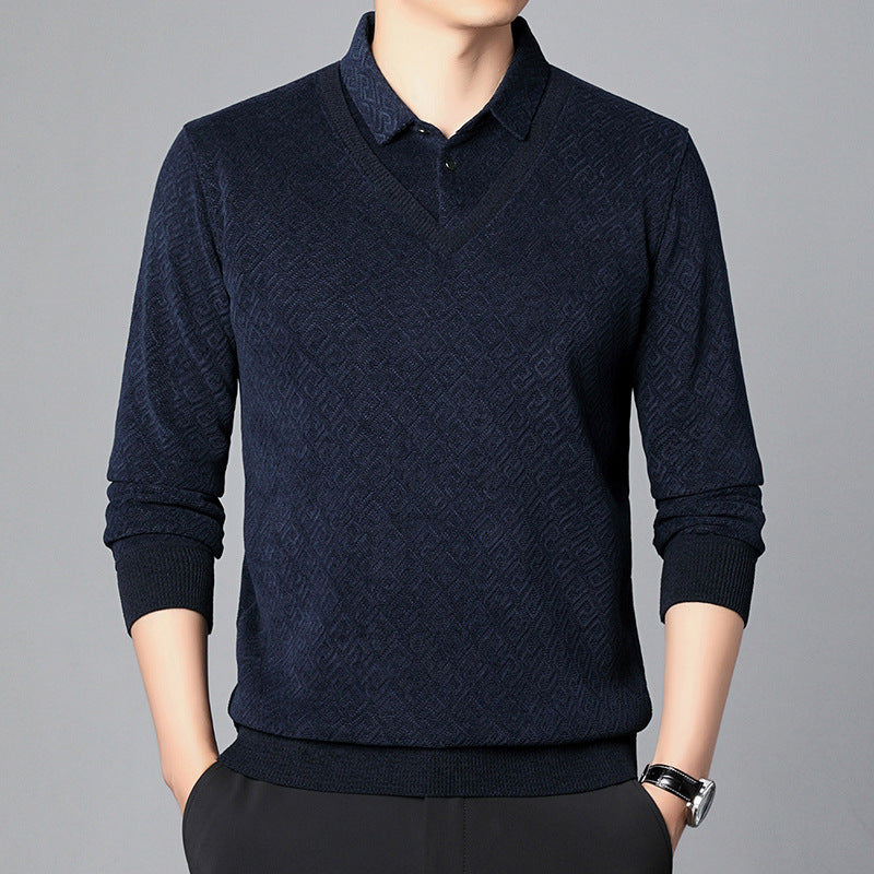 Knitted Fleece-lined Thickened Sweater
