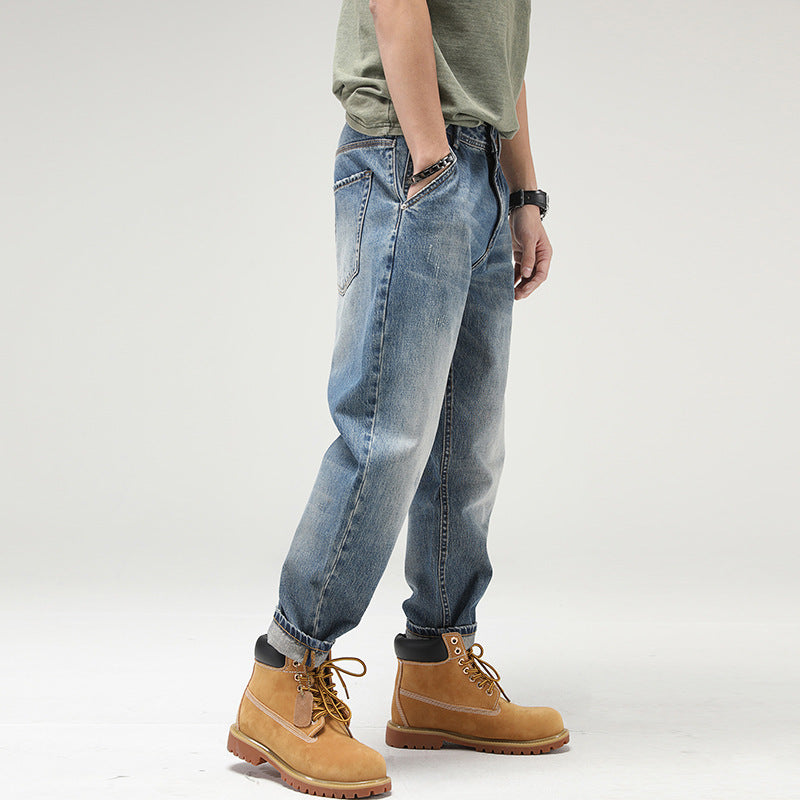 Retro Men's Casual Loose Straight-leg Jeans