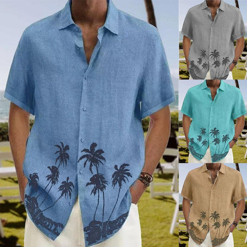 Men's Summer Beach Casual Short Sleeve shirt