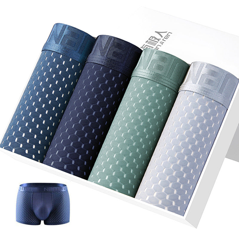 Modal Boxer Shorts Breathable Large Size Fatty Boxer Shorts Head Box men