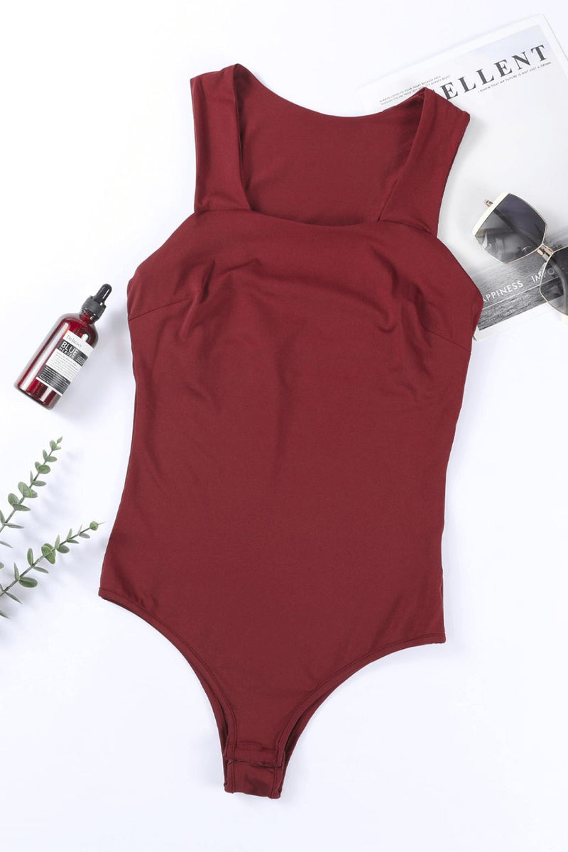 Sleeveless Square Neck Bodysuit