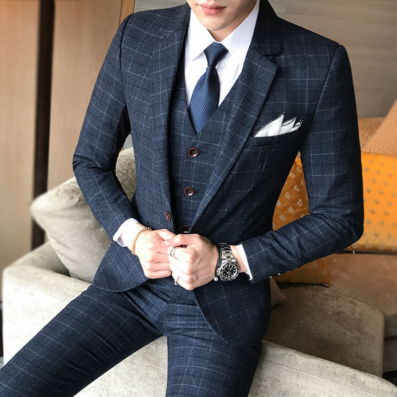 Korean slim fit suit for young guys