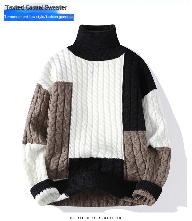 Turtleneck Pullover Thick Sweater men
