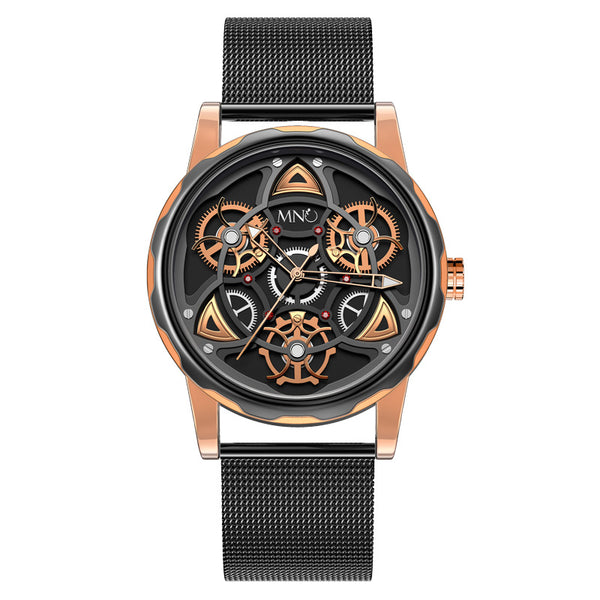 Black & Gold Three Dimensional Watch