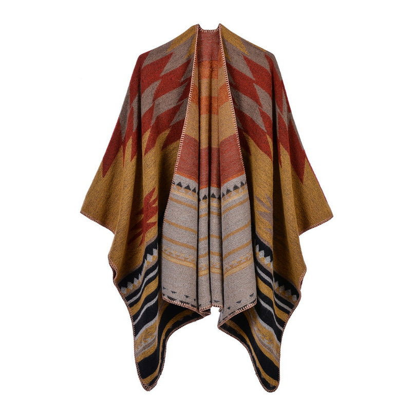 Reversible cashmere cloak