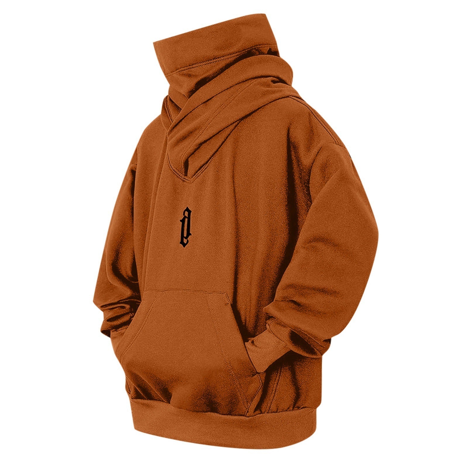 Pile Collar Loose Casual Hooded Maglione uomo