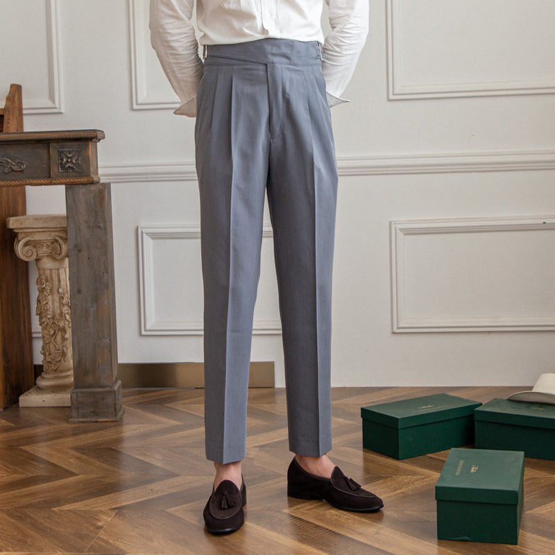 Capri Gurkha Pleated Straight Fit Trousers