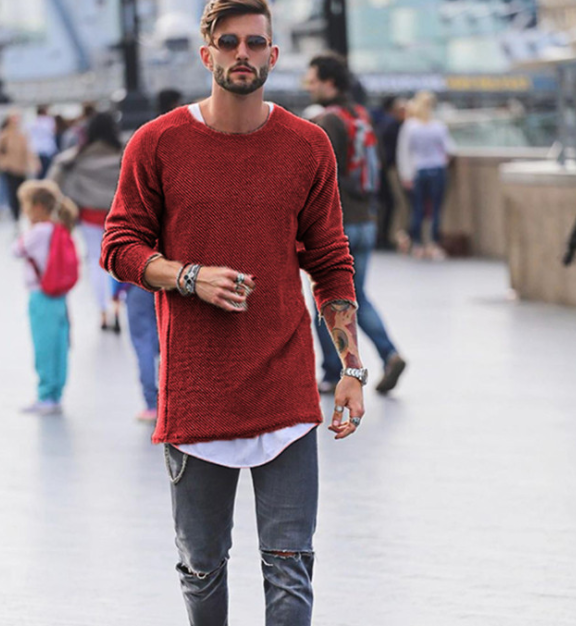 Maglione casual a maniche lunghe 