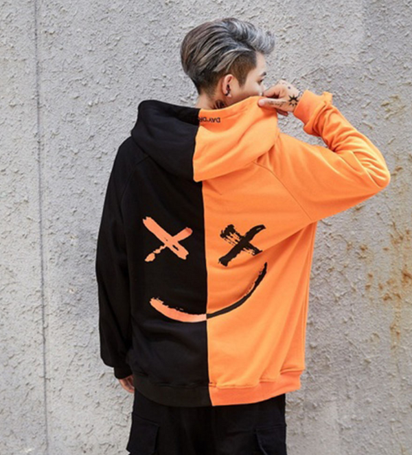 Smiley Stitching Hoodie