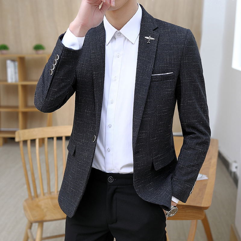 Men's Thin Slim-fit Dark Pattern Blazer