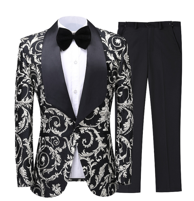 Two-piece designer suit men